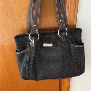 Black Woven Handbag